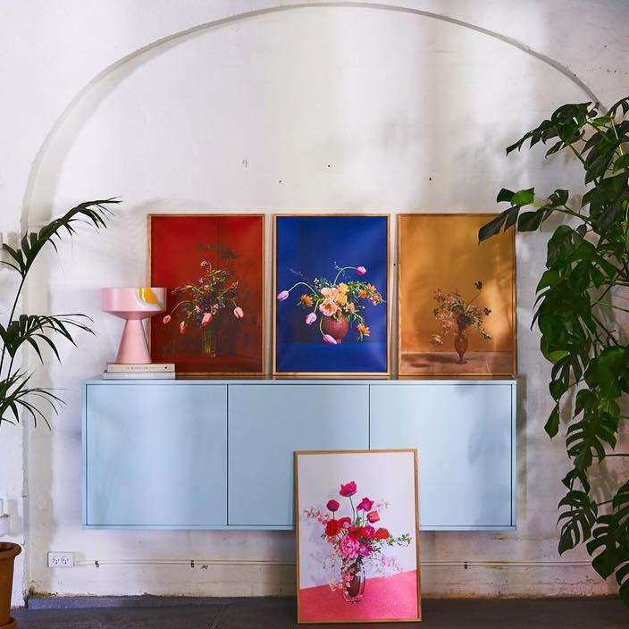 SET BLOMST · BLUE, RED & OCHRE